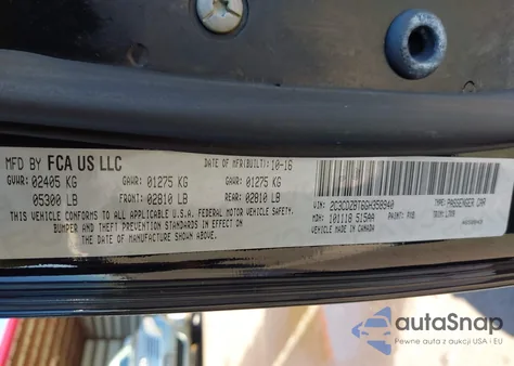 2016 Dodge Challenger R/T z USA, uszkodzony, nr VIN 2C3CDZBT6GH358940